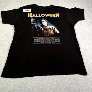 John Carpenter Halloween T Shirt Mens L Black Michael Myers Movie Horror Film TV